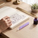 Glas Dip Pen mit kurzem Körper 10,4 cm Rillierter Glasfeder Ganz aus Glas für Kalligraphie, Schreiben und Zeichnen 2