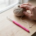 Hæklenål 3,5 mm Rosa med blødt skridsikkert greb og hoved af aluminium Til akryl- og bomulds garn Til tæpper 2