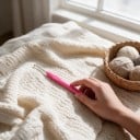 Hæklenål 3,5 mm Rosa med blødt skridsikkert greb og hoved af aluminium Til akryl- og bomulds garn Til tæpper 6