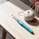 Hæklenål 4,0 mm Turkis med blødt ergonomisk greb og flade til tommelfinger til tykkere garn Sweatre tasker og tæpper 2