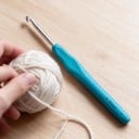Hæklenål 4,0 mm Turkis med blødt ergonomisk greb og flade til tommelfinger til tykkere garn Sweatre tasker og tæpper 5