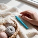Hæklenål 4,0 mm Turkis med blødt ergonomisk greb og flade til tommelfinger til tykkere garn Sweatre tasker og tæpper 6
