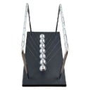 Newton's Pendulum med Stativ 23 x 14 x 17 cm 7 Metal Kugler Sølv og Sort Borddekoration til Kontoret og til Fysikundervisning 3