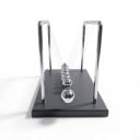 Newton's Pendulum med Stativ 23 x 14 x 17 cm 7 Metal Kugler Sølv og Sort Borddekoration til Kontoret og til Fysikundervisning 5