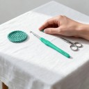 Hæklenål 4,5 mm Mintgrøn med komfortabel blød håndtag Aluminiumshoved Til uld og akryl Til tørklæder trøjer og tæpper 5