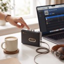 Přenosný kazetový přehrávač s převodem do MP3 přes USB-C 117 x 88 x 33 mm Se sluchátky Jack 3,5 mm Digitalizace kazet 4