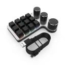 Programovatelná makro klávesnice 12 kláves a 3 knoflíky Bluetooth i USB-C Hot swap spínače Red RGB podsvícení Pro střih 1