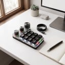 Programovatelná makro klávesnice 12 kláves a 3 knoflíky Bluetooth i USB-C Hot swap spínače Red RGB podsvícení Pro střih 2