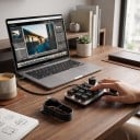 Programovatelná makro klávesnice 12 kláves a 3 knoflíky Bluetooth i USB-C Hot swap spínače Red RGB podsvícení Pro střih 4