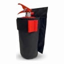 Držák na hasicí přístroj do auta Pouzdro pro přístroj do 2 kg a 2 l Výška 24 cm Průměr 11 cm Polyester Oxford Černý Suchý zip do kufru 3