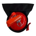 Držák na hasicí přístroj do auta Pouzdro pro přístroj do 2 kg a 2 l Výška 24 cm Průměr 11 cm Polyester Oxford Černý Suchý zip do kufru 7