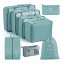 Conjunto de 8 organizadores de viagem para mala Embalagens para roupa até 40 x 30 cm Saco para sapatos Necessaire e saco 6