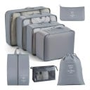 Conjunto de 8 organizadores de viagem para mala Embalagens para roupa até 40 x 30 cm Saco para sapatos Necessaire e saco 7