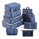 Conjunto de 10 organizadores de viagem para mala Embalagens para roupa até 40 x 30 cm Saco para sapatos Dois sacos e necessaire 11