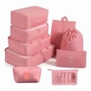 Conjunto de 10 organizadores de viagem para mala Embalagens para roupa até 40 x 30 cm Saco para sapatos Dois sacos e necessaire 12