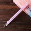 Glas Dip Pen mini 13,5 cm Kurzer Stift aus Borosilikatglas mit gerillter Spitze Für Kalligrafie und Zeichnen 1