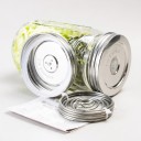 Fermenteringslåg 3 stk med fjedre 86 mm Rustfrit stål 316 Silikoneventil Sølv Til glas med bred åbning Til fermentering 5