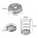 Fermenteringslåg 3 stk med fjedre 86 mm Rustfrit stål 316 Silikoneventil Sølv Til glas med bred åbning Til fermentering 6