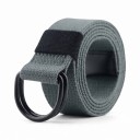 Plátený opasek s dvojitou D prackou 110 x 3,8 cm Taktický textilný pás s kovovými krúžkami Unisex k džínsom aj nohaviciam 10