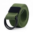 Plátený opasek s dvojitou D prackou 120 x 3,8 cm Taktický textilný pás s kovovými krúžkami Unisex k džínsom aj nohaviciam 15