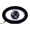 Globe magnétique lévitant 8,5 cm avec éclairage LED coloré Cadre ovale 24,5 x 17 cm Décoration de table et lampe 3