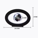 Globe magnétique lévitant 8,5 cm avec éclairage LED coloré Cadre ovale 24,5 x 17 cm Décoration de table et lampe 8