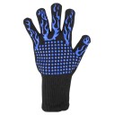 Gants de protection avec éléments antidérapants Longueur 33 cm Cinq doigts avec manchon allongé Matériau tricoté Motif flammes 2
