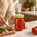 Fermenteringslåg med gærventil 86 mm Plastlåg til Mason-glass med bred åbning Lys grøn Til fermentering af grøntsager og kål 2