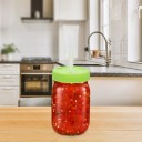 Fermenteringslåg med gærventil 86 mm Plastlåg til Mason-glass med bred åbning Lys grøn Til fermentering af grøntsager og kål 8