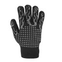 Gant de protection avec éléments antidérapants Longueur 25 cm Cinq doigts avec manchette côtelée Matériau tricoté Motif flammes 2