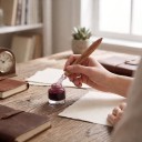 Glas Dip Pen mit austauschbarer Spitze 12,5 cm Holzgriff und Messingkappe Für Kalligraphie, Schreiben und Zeichnen 2