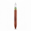 Glas Dip Pen mit austauschbarer Spitze 12,5 cm Holzgriff und Messingkappe Für Kalligraphie, Schreiben und Zeichnen 3