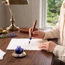 Glas Dip Pen mit austauschbarer Spitze 12,5 cm Holzgriff und Messingkappe Für Kalligraphie, Schreiben und Zeichnen 6