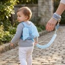 Kindergeschirr mit Flügeln 2in1 Spiralkabel 1,5 m mit Handgelenkband und Leine 150 cm Für Spaziergänge und Einkäufe 2