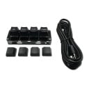 Mini makro klávesnica 4 klávesy Vybrať všetko Vystrihnúť Kopírovať a Vložiť Programovateľné RGB podsvietenie USB-C pre PC 3