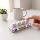 Mini makro klávesnica 4 klávesy Vybrať všetko Vystrihnúť Kopírovať a Vložiť Programovateľné RGB podsvietenie USB-C pre PC 6