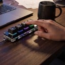 Mini makro klávesnica 4 klávesy Vybrať všetko Vystrihnúť Kopírovať a Vložiť Programovateľné RGB podsvietenie USB-C pre PC 7