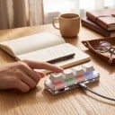 Mini makro klávesnica 4 klávesy Vybrať všetko Vystrihnúť Kopírovať a Vložiť Programovateľné RGB podsvietenie USB-C pre PC 8