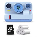 Dětský fotoaparát s okamžitým tiskem 2,4″ IPS displej 48 Mpx 1080P video Bluetooth tisk z mobilu Karta 32 GB Pro děti 3