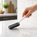 Sko børste med lang håndtag 3 stk Hårde plastiske børster Længde 24,8 cm Hvidt håndtag og sorte børster Til fodtøj og rengøring i hjemmet 7