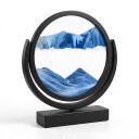 Image de sable 3D rotatif 20,2 x 21,4 cm Image de sable rond avec du sable en verre mobile avec support Décoration de table 1
