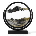 Image de sable 3D rotatif 20,2 x 21,4 cm Image de sable rond avec du sable en verre mobile avec support Décoration de table 6