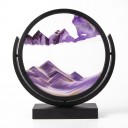 Image de sable 3D rotatif 20,2 x 21,4 cm Image de sable rond avec du sable en verre mobile avec support Décoration de table 8