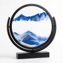 Image de sable 3D rotatif 20,2 x 21,4 cm Image de sable rond avec du sable en verre mobile avec support Décoration de table 9