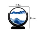 Image de sable 3D rotatif 20,2 x 21,4 cm Image de sable rond avec du sable en verre mobile avec support Décoration de table 10