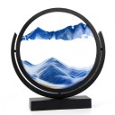 Image de sable 3D rotatif 20,2 x 21,4 cm Image de sable rond avec du sable en verre mobile avec support Décoration de table 11