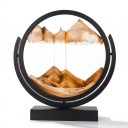 Image de sable 3D rotatif 20,2 x 21,4 cm Image de sable rond avec du sable en verre mobile avec support Décoration de table 12