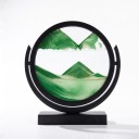 Image de sable 3D rotatif 20,2 x 21,4 cm Image de sable rond avec du sable en verre mobile avec support Décoration de table 16
