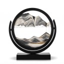Image de sable 3D rotatif 20,2 x 21,4 cm Image de sable rond avec du sable en verre mobile avec support Décoration de table 18