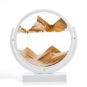 Image de sable 3D rotatif 20,2 x 21,4 cm Image de sable rond avec du sable en verre mobile avec support Décoration de table 19